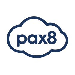 Generate a flat minimal monochrome version of the Pax8 cloud logo in the color 1B2A41 Keep the cloud outline and pax8 text accurate and clean with no
