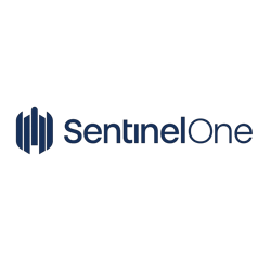 Generate a flat monochrome SentinelOne logo in the solid color 1B2A41 Include the shieldstyle icon and the SentinelOne wordmark No gradients shadows o