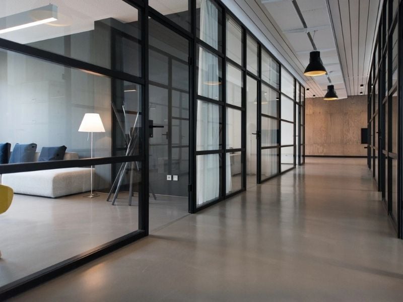 Modern office hallway at Resitek IT services Toronto location